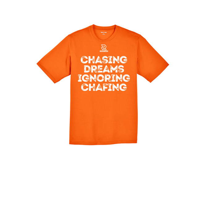 CHASING DREAMS IGNORING CHAFING (White) - RacerMesh Short Sleeve Tee