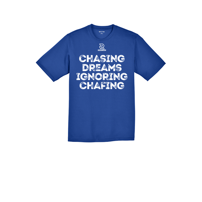 CHASING DREAMS IGNORING CHAFING (White) - RacerMesh Short Sleeve Tee