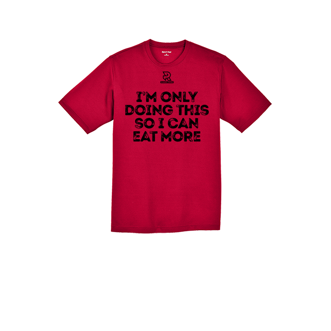 IM ONLY DOING THIS SO I CAN EAT MORE (Black) - RacerMesh Short Sleeve Tee