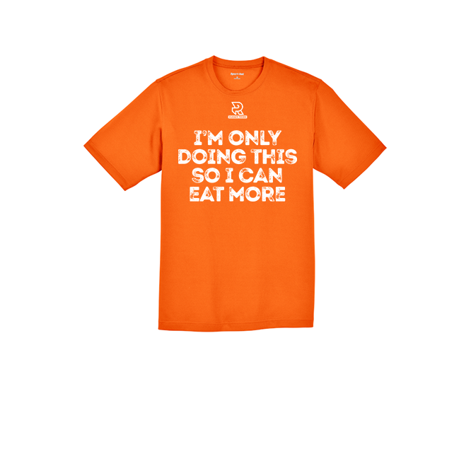 IM ONLY DOING THIS SO I CAN EAT MORE (White) - RacerMesh Short Sleeve Tee