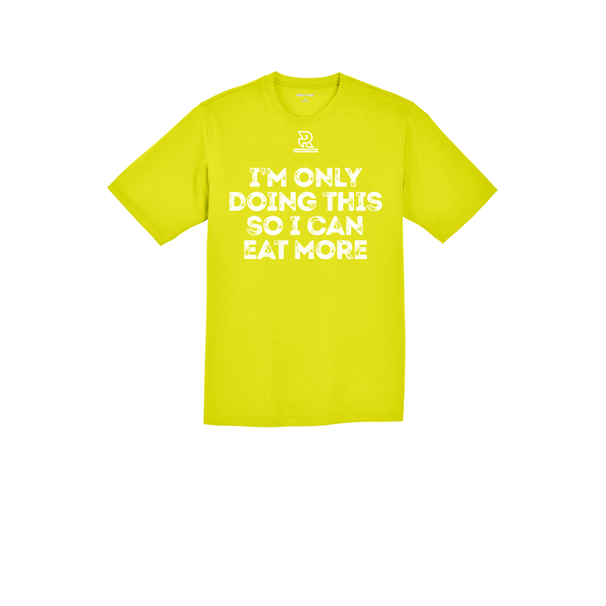 IM ONLY DOING THIS SO I CAN EAT MORE (White) - RacerMesh Short Sleeve Tee
