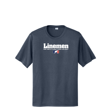 LINEMEN LEAD THE WAY - Tall Performance Tee