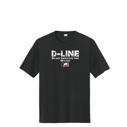 D-LINE QB HUGS - Tall Performance Tee