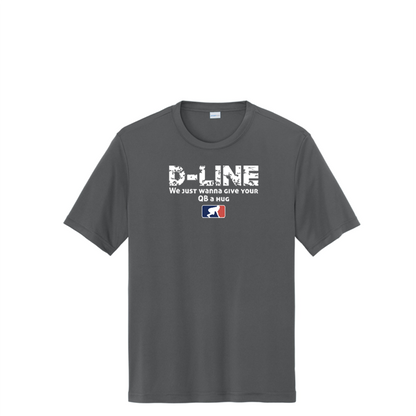 D-LINE QB HUGS - Tall Performance Tee