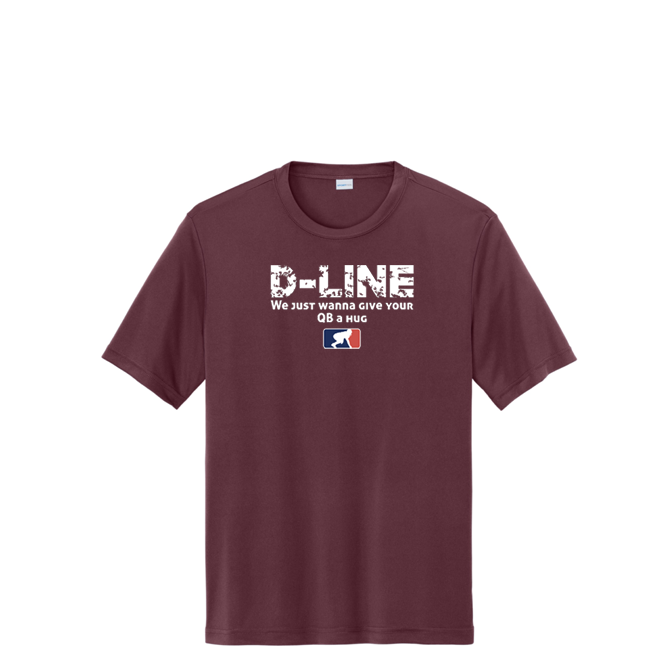D-LINE QB HUGS - Tall Performance Tee