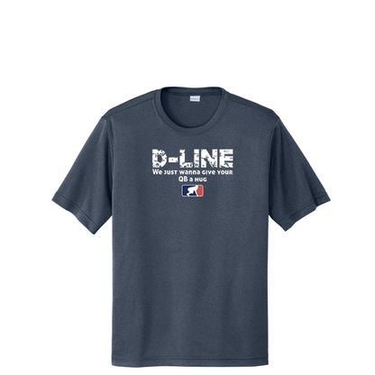 D-LINE QB HUGS - Tall Performance Tee