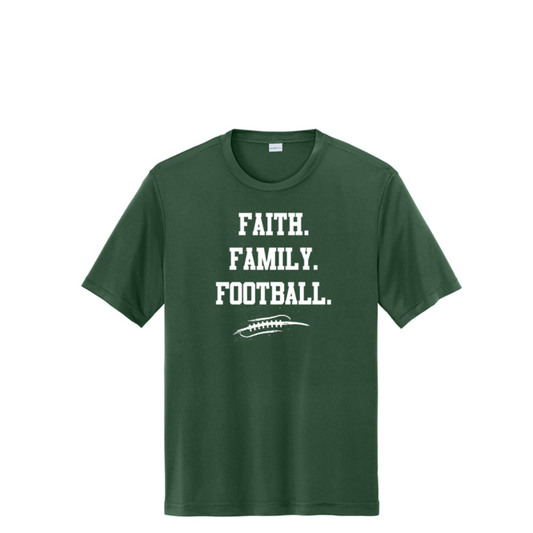 FAITH FAMILY FOOTBALL - Tall Performance Tee