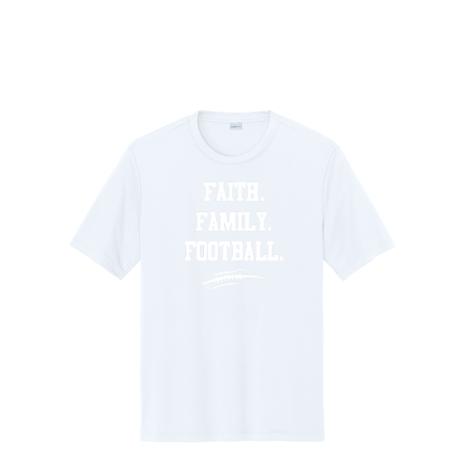 FAITH FAMILY FOOTBALL - Tall Performance Tee