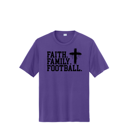 FAITH FAMILY FOOTBALL (A) (Black) - Performance Tee