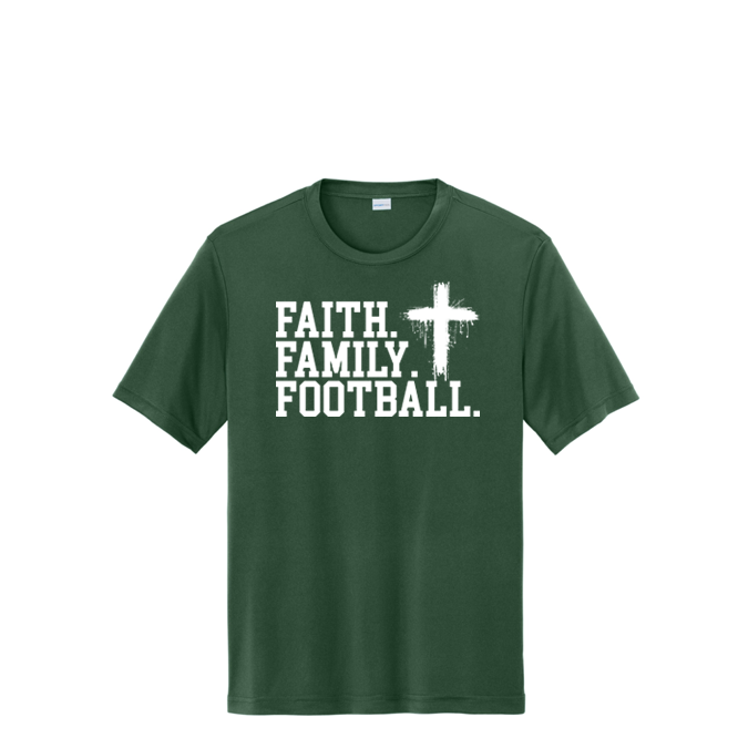 FAITH FAMILY FOOTBALL (A) (White) - Performance Tee