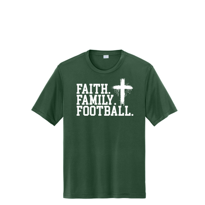 FAITH FAMILY FOOTBALL (A) (White) - Performance Tee