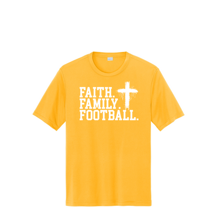 FAITH FAMILY FOOTBALL (A) (White) - Performance Tee