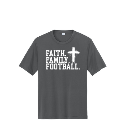 FAITH FAMILY FOOTBALL (A) (White) - Performance Tee
