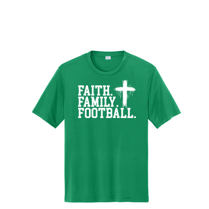 FAITH FAMILY FOOTBALL (A) (White) - Performance Tee
