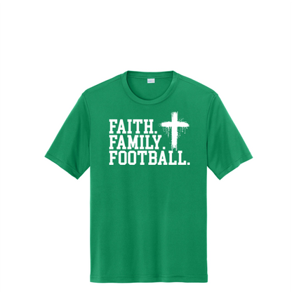 FAITH FAMILY FOOTBALL (A) (White) - Performance Tee