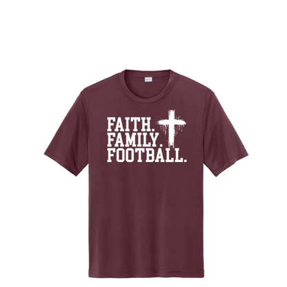 FAITH FAMILY FOOTBALL (A) (White) - Performance Tee
