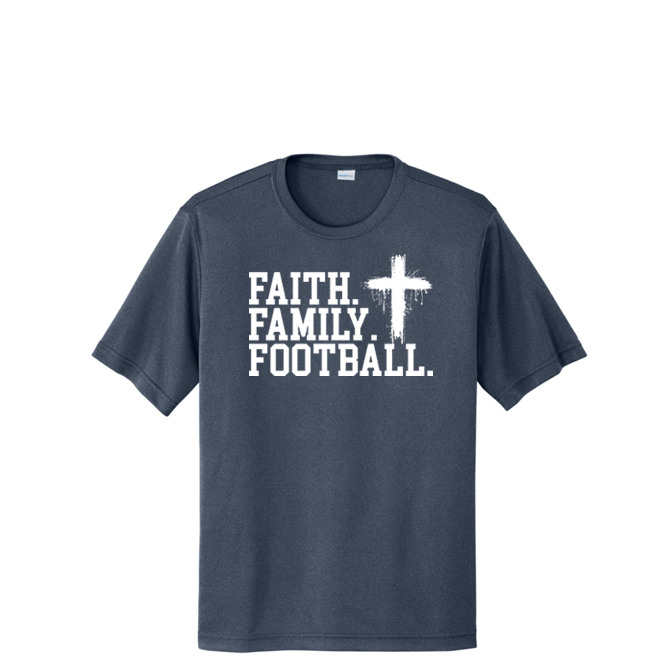 FAITH FAMILY FOOTBALL (A) (White) - Performance Tee