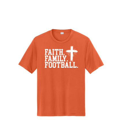 FAITH FAMILY FOOTBALL (A) (White) - Performance Tee