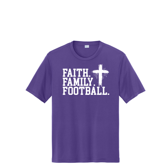 FAITH FAMILY FOOTBALL (A) (White) - Performance Tee