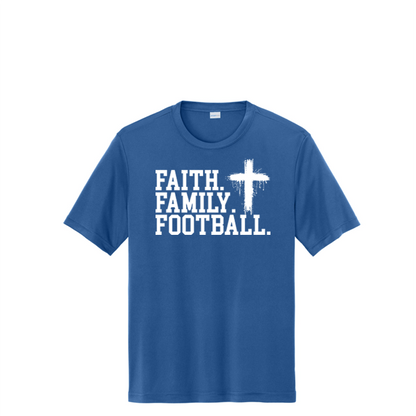 FAITH FAMILY FOOTBALL (A) (White) - Performance Tee