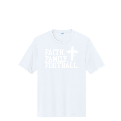 FAITH FAMILY FOOTBALL (A) (White) - Performance Tee