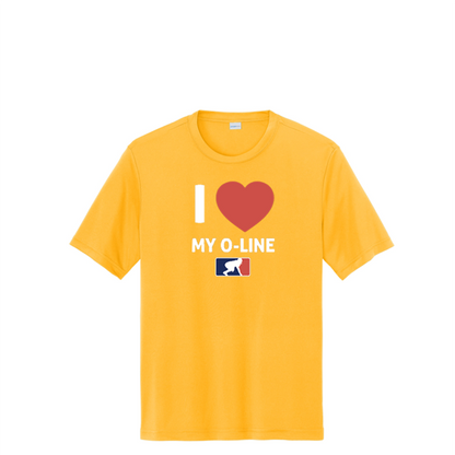 I <3 MY O-LINE - Youth Performance Tee
