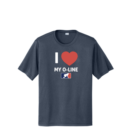 I <3 MY O-LINE - Tall Performance Tee