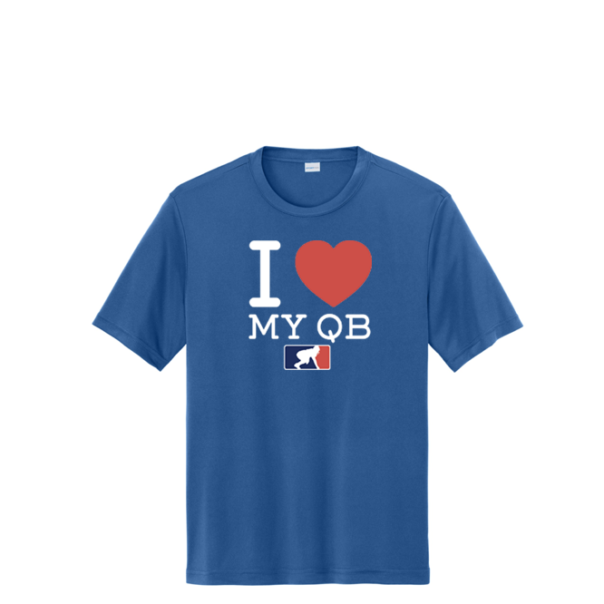 I <3 MY QB - Tall Performance Tee