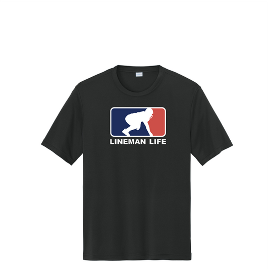 LINEMAN LIFE LOGO - Tall Performance Tee