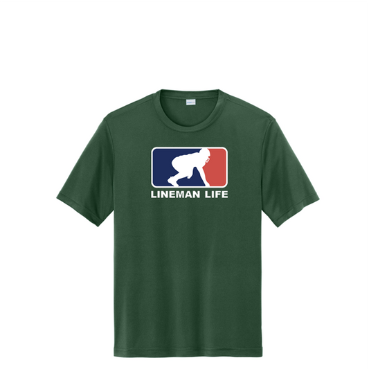 LINEMAN LIFE LOGO - Tall Performance Tee