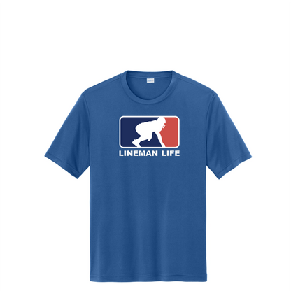 LINEMAN LIFE LOGO - Tall Performance Tee
