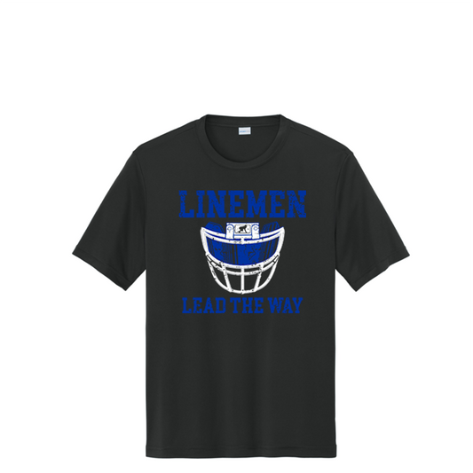 LINEMEN LEAD THE WAY (A) (Royal) - Performance Tee