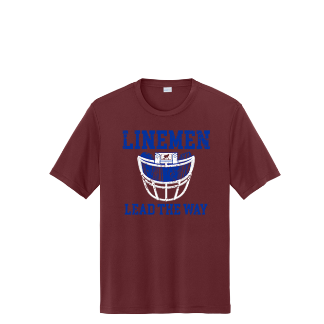 LINEMEN LEAD THE WAY (A) (Royal) - Performance Tee