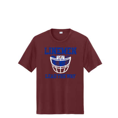 LINEMEN LEAD THE WAY (A) (Royal) - Performance Tee