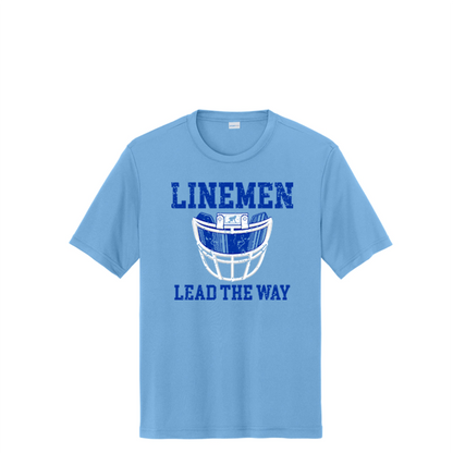 LINEMEN LEAD THE WAY (A) (Royal) - Performance Tee