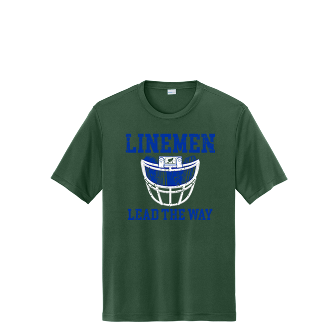 LINEMEN LEAD THE WAY (A) (Royal) - Performance Tee