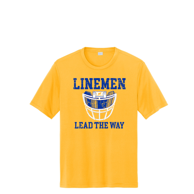 LINEMEN LEAD THE WAY (A) (Royal) - Performance Tee