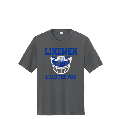 LINEMEN LEAD THE WAY (A) (Royal) - Performance Tee