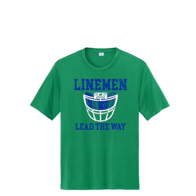 LINEMEN LEAD THE WAY (A) (Royal) - Performance Tee