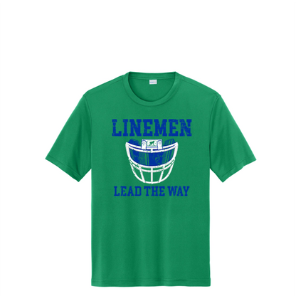 LINEMEN LEAD THE WAY (A) (Royal) - Performance Tee
