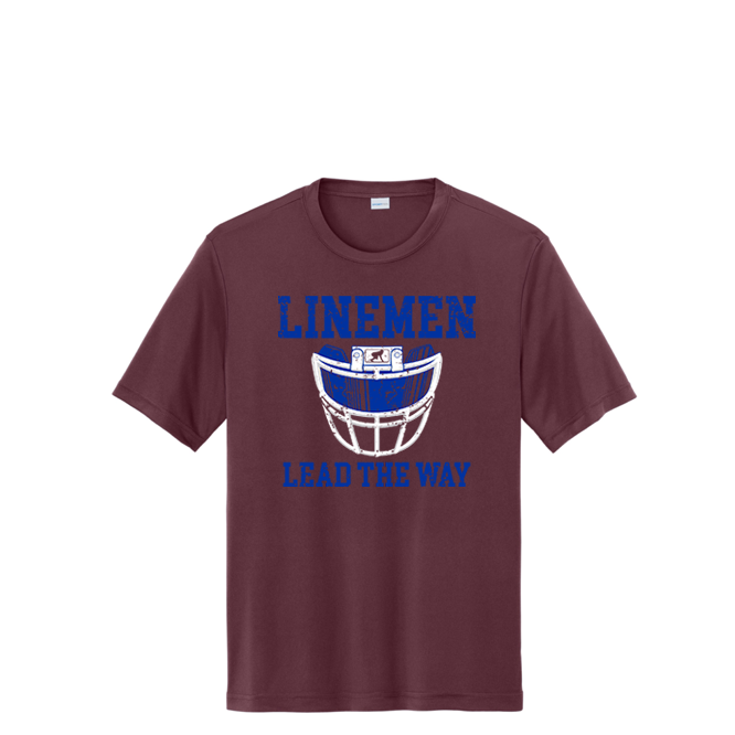 LINEMEN LEAD THE WAY (A) (Royal) - Performance Tee
