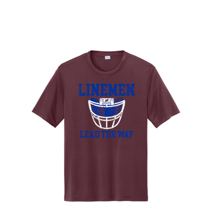 LINEMEN LEAD THE WAY (A) (Royal) - Performance Tee