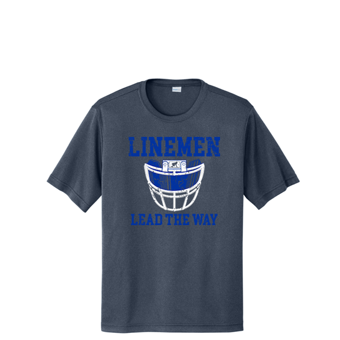 LINEMEN LEAD THE WAY (A) (Royal) - Performance Tee