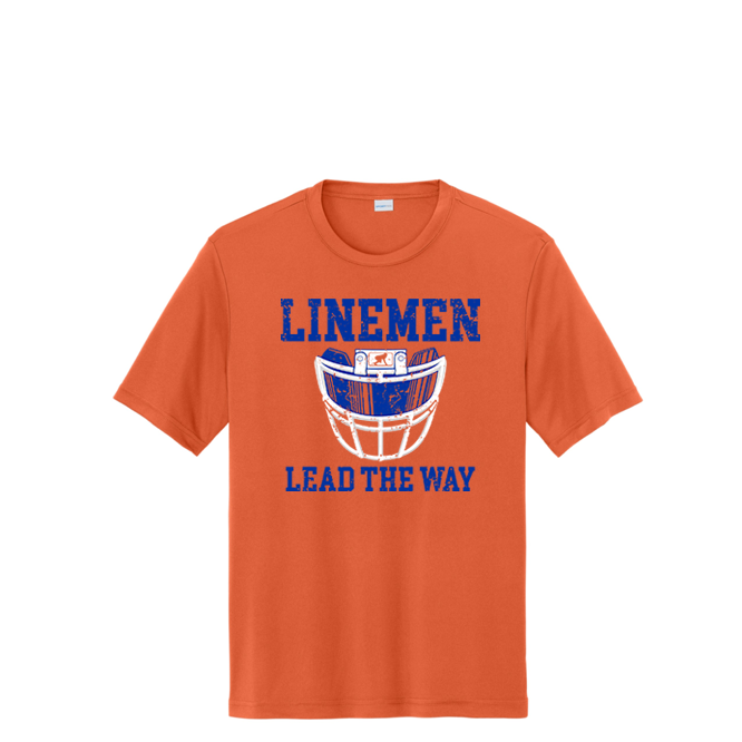 LINEMEN LEAD THE WAY (A) (Royal) - Performance Tee