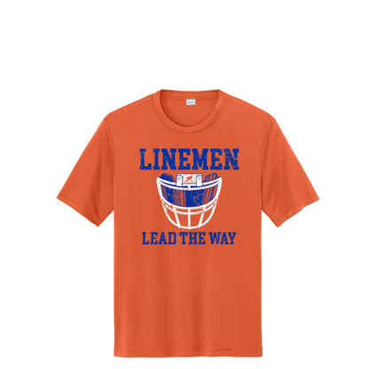 LINEMEN LEAD THE WAY (A) (Royal) - Performance Tee