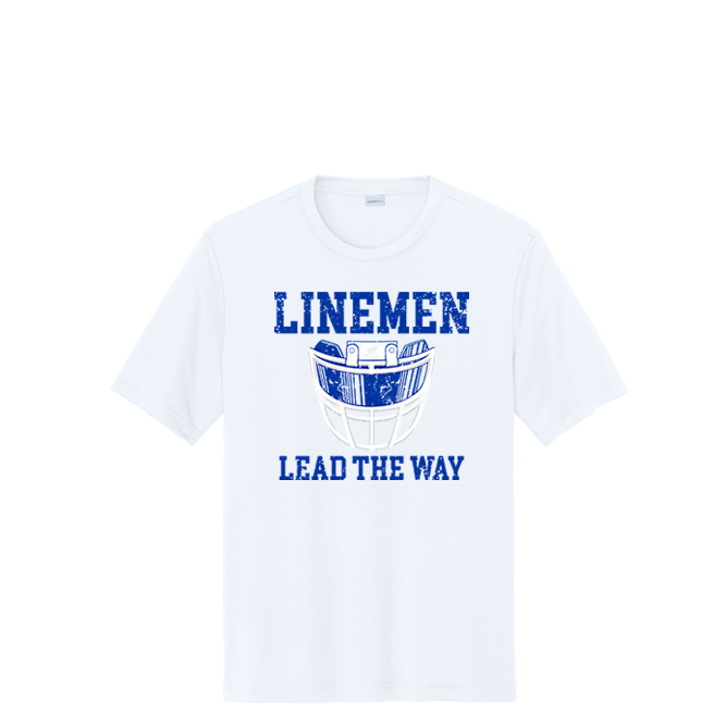 LINEMEN LEAD THE WAY (A) (Royal) - Performance Tee