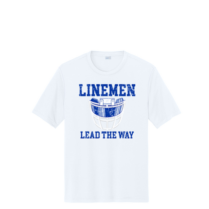LINEMEN LEAD THE WAY (A) (Royal) - Performance Tee