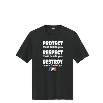 TRENCH MAFIA (White) - Tall Performance Tee