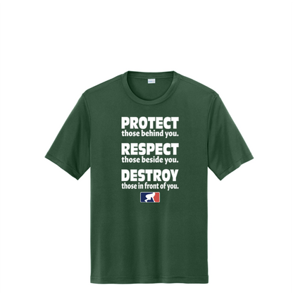 PROTECT RESPECT DESTROY - Youth Performance Tee