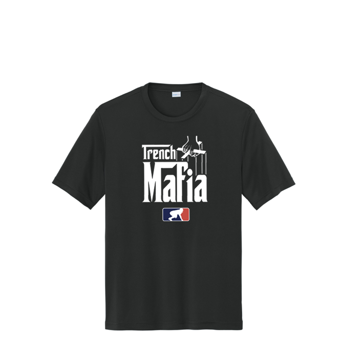 TRENCH MAFIA (White) - Tall Performance Tee